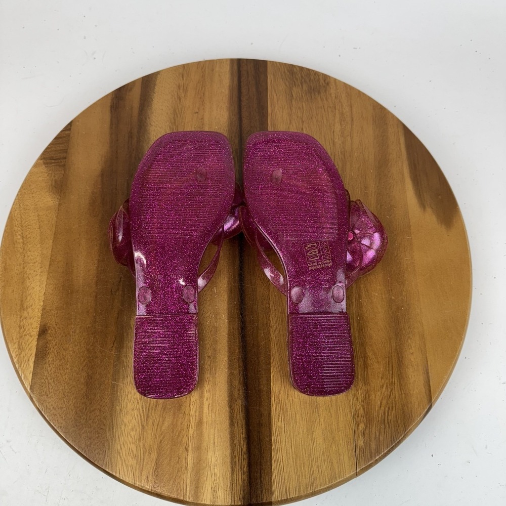 Womens Jeffrey Campbell Floralee Pink Jelly Thong Flip Flops Sandals Size 8 M - Picture 7 of 8